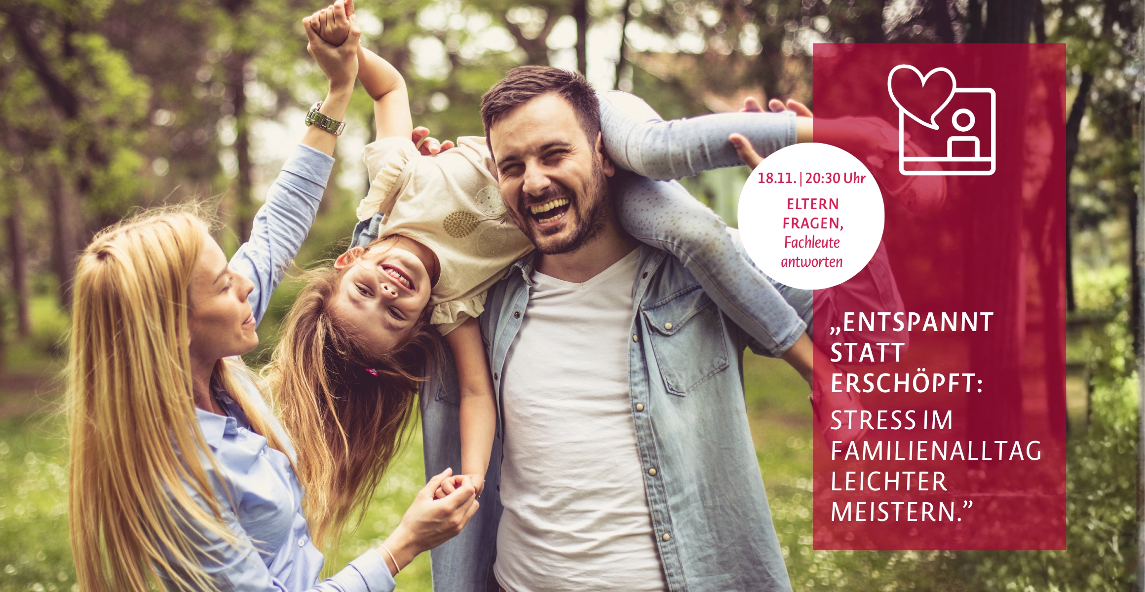 Ankündigung Web-Coaching am 18.11.2025 ab 20:30 zum Thema: Entspannt statt erschöpft - Stress im Familienalltag leichter meistern